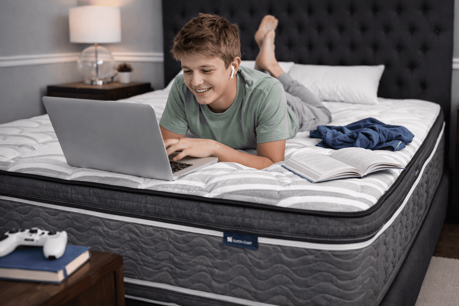 Teen sleeping comfortably