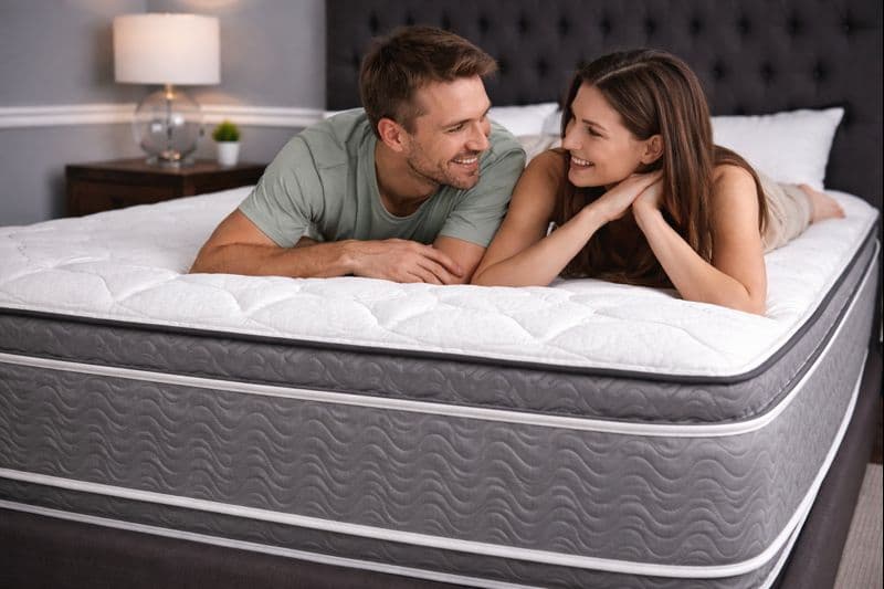 Couple sleeping comfortably